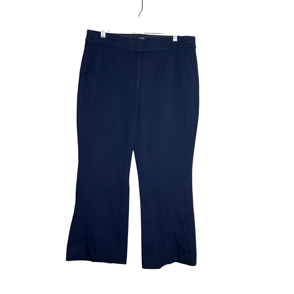J Crew Kelsey Pant Sz 12 Kick Flare Stretch Professional Workwear Wide Leg Crop
